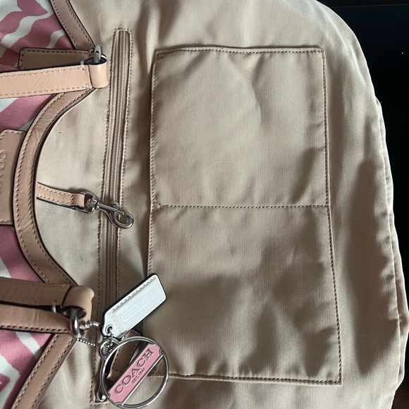 Coach Devon Pink and Cream Zebra Tote 2013 - Picture 14 of 15